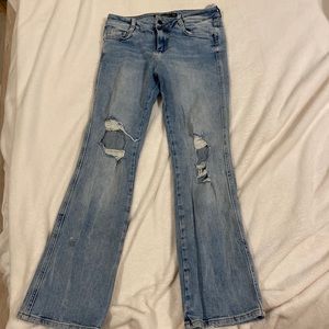 Zara denim wear ripped jeans